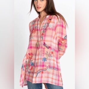 EUC Johnny Was Jordan Voyager Embroidered Tunic Oversize XL